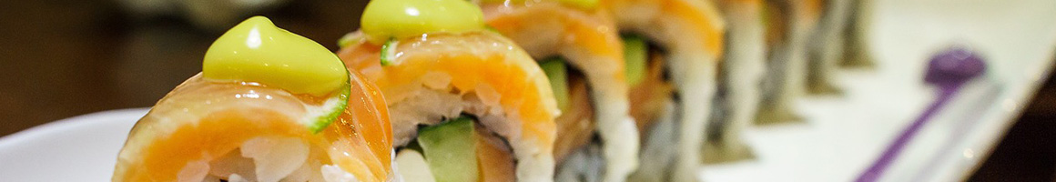 Eating Japanese Sushi at Hirosaki Japanese Steakhouse & Sushi Bar restaurant in Avon, IN.